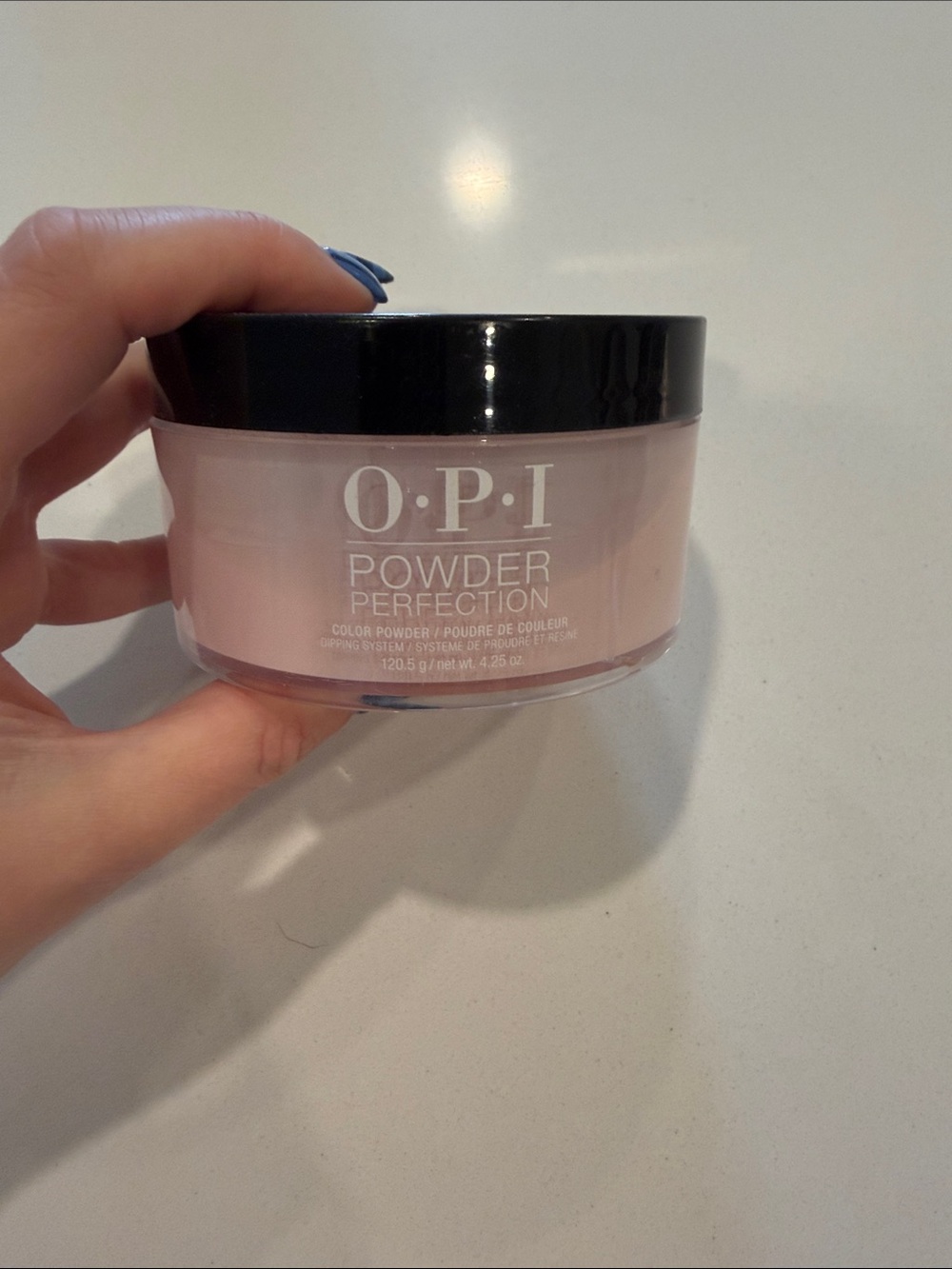 Large 120.5g OPI Powder Perfection Nail Powder in passion